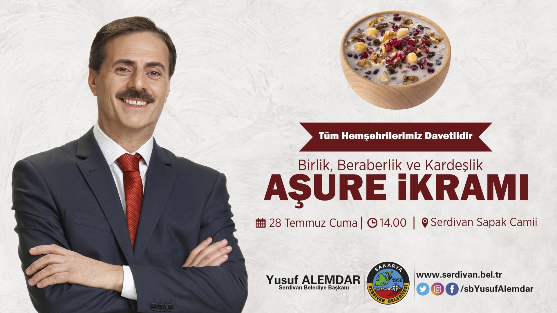 Başkan Alemdar’dan Aşure Etkinliğine Davet