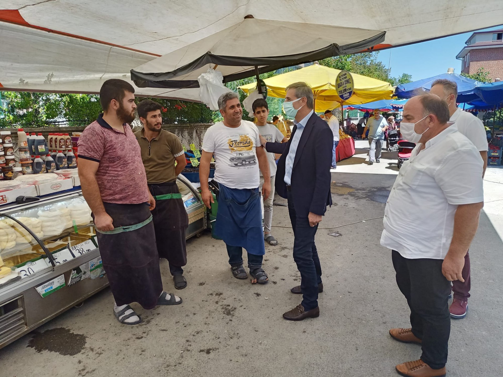 Başkan Alemdar Yeni Pazar Yerinde Esnafı Ziyaret Etti