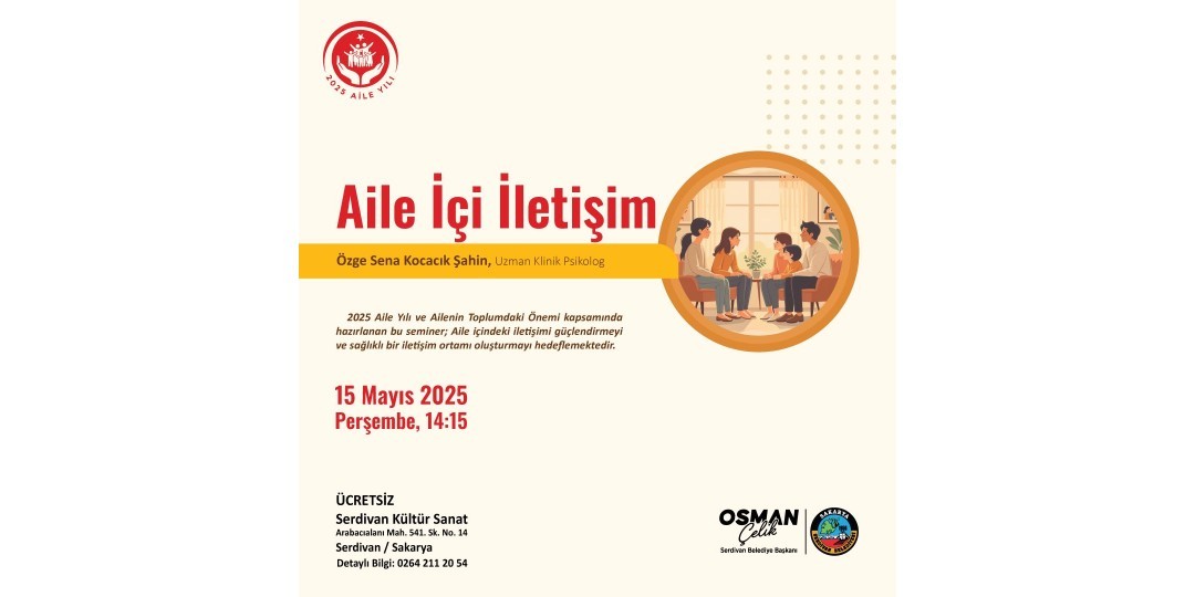 2025 Aile Yılı’na Anlamlı Katkı: “Aile İçi İletişim” Semineri Serdivan’da