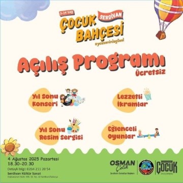 Serdivan Çocuk Bahçesi Yeni Döneme Başlıyor